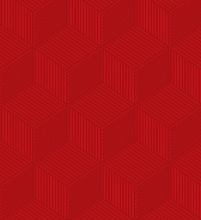 Fondo abstracto en rojo de cubos geométricos.